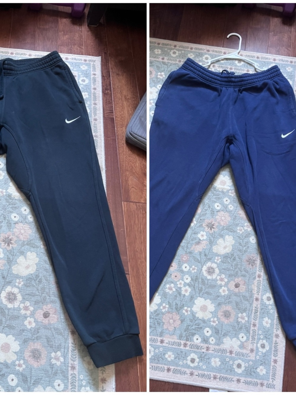 Nike men Navy Blue/Black Logo Jogger Pants